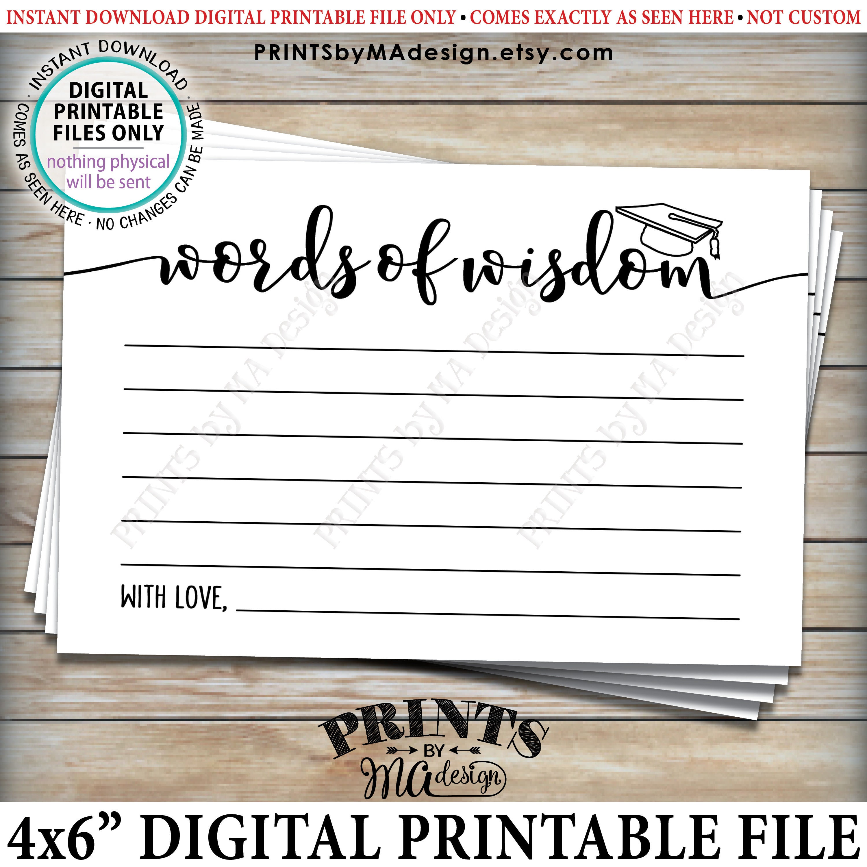 Free Printable Words Of Wisdom Cards Graduation Printable Word Searches