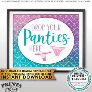 Printable Panty Game Insert, Panty Game Enclosure, Lingerie Shower