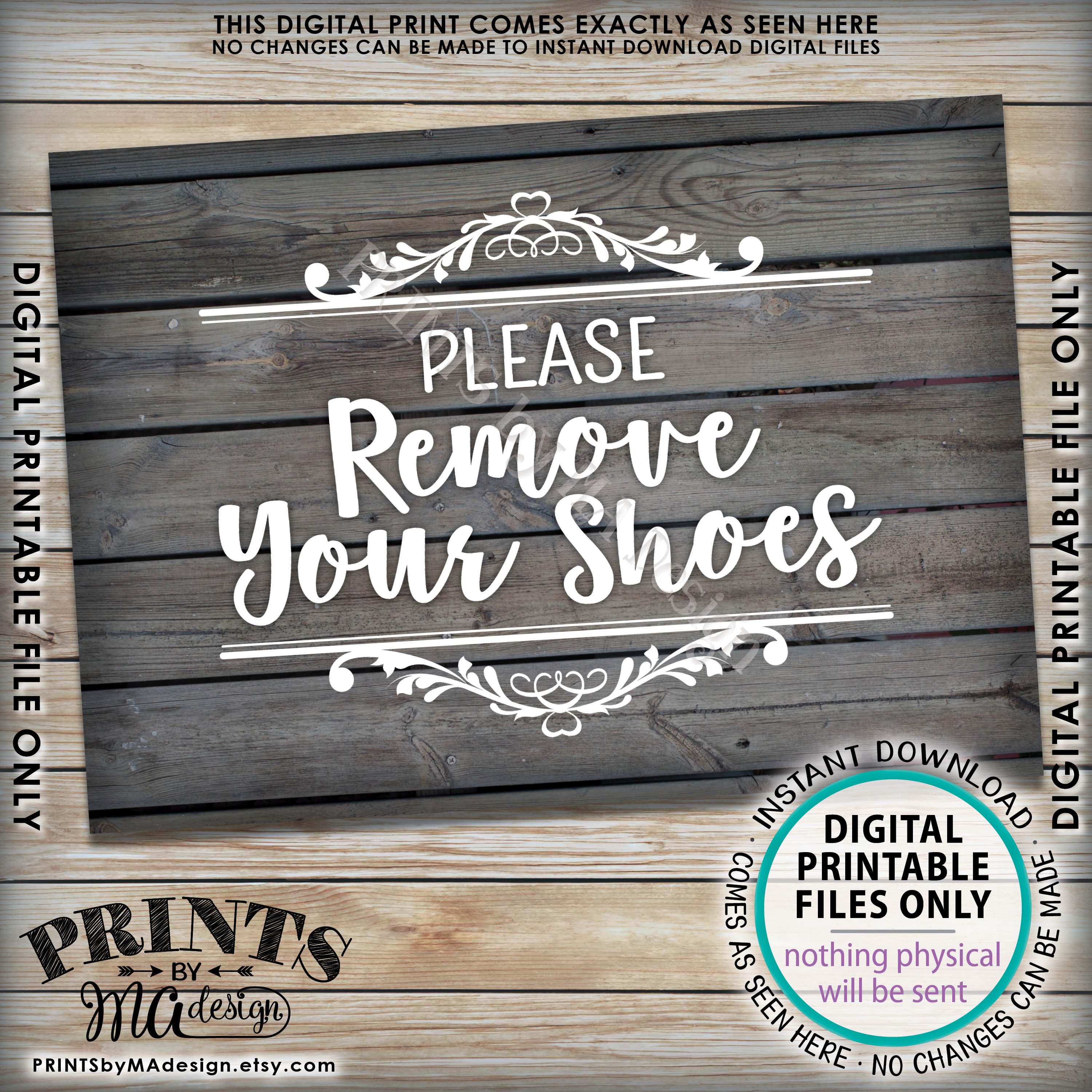 Please Remove Your Shoes Sign Printable