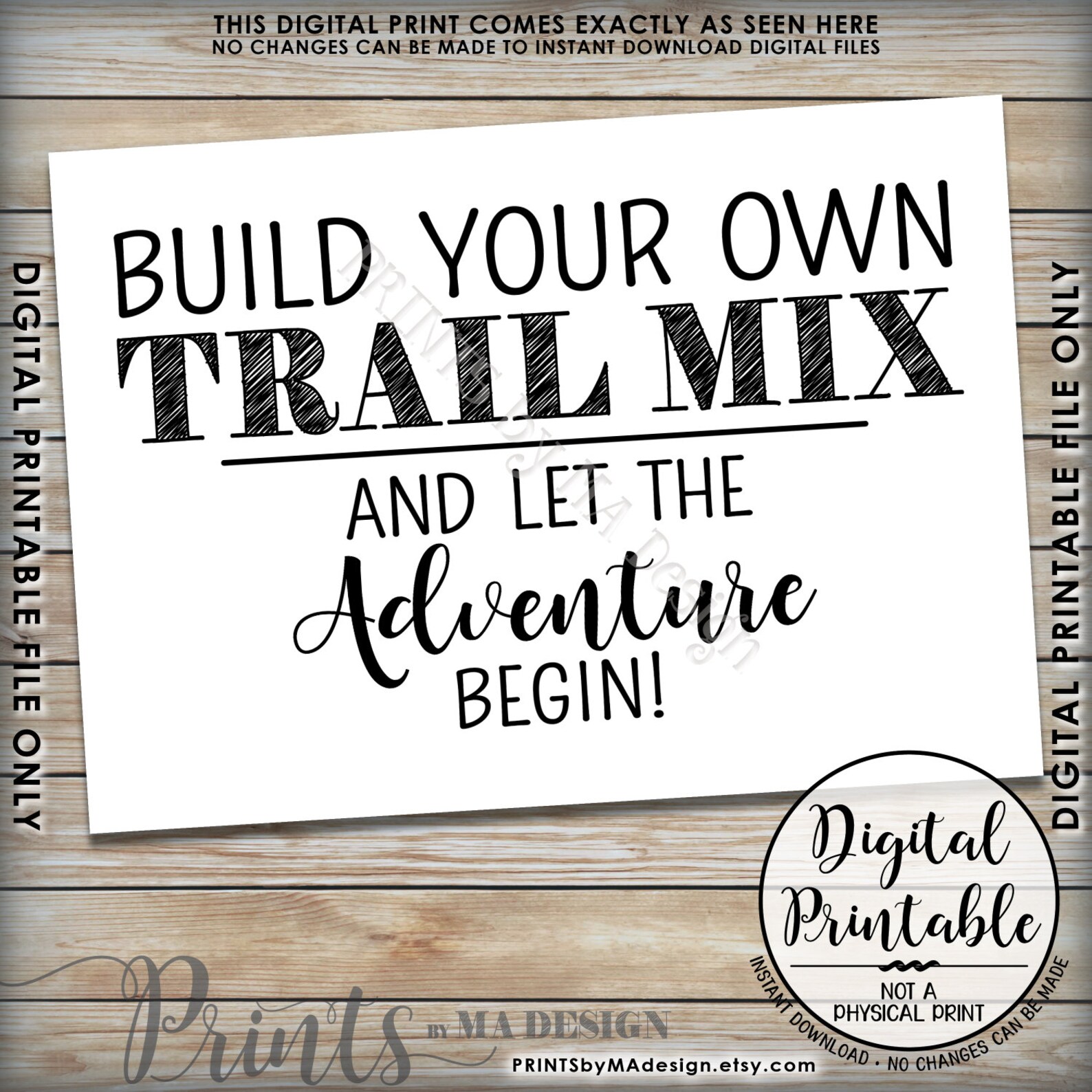 Trail Mix Bar Sign Wedding Sign Trail Mix Sign Take a Treat Etsy