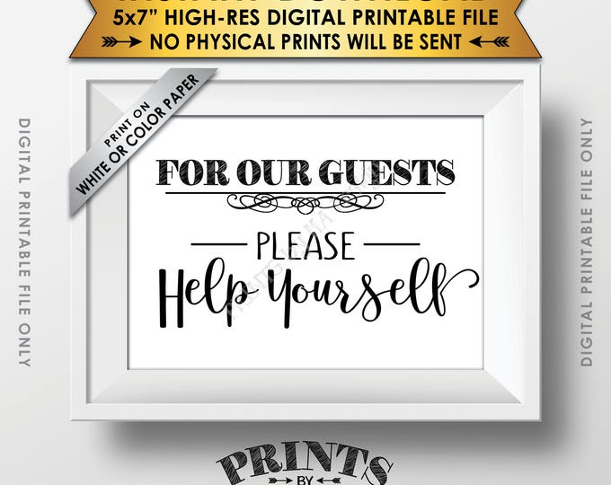 Restroom Sign, Bathroom Basket Sign, Please Help Yourself Sign, Bathroom Sign, Ladies Room, Mens Room, 5x7” Printable Sign Instant Download