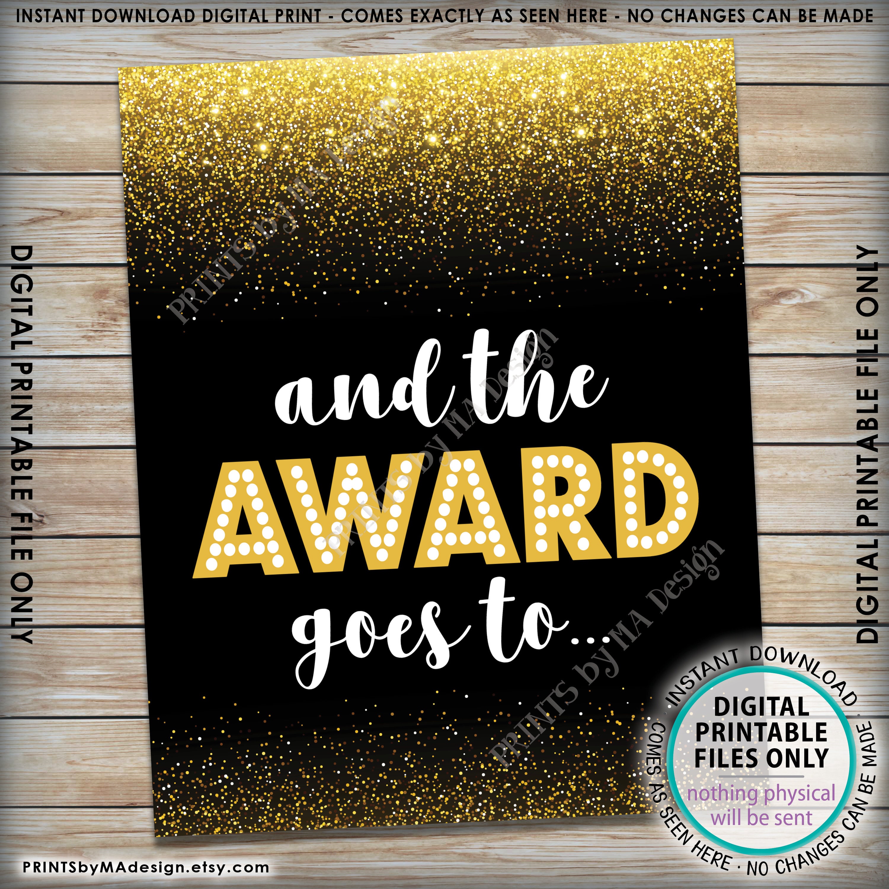 And the Award Goes to Sign, Awards Party, Movie Themed Party, Film Reel