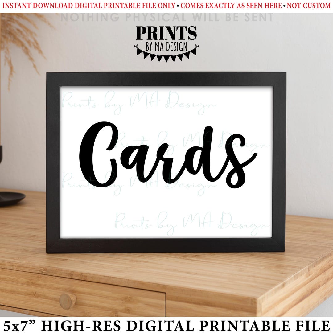Cards Sign, Gift Table Sign, Wedding Gifts, Birthday Party, Graduation ...
