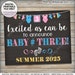 Baby Number 3 Pregnancy Announcement Baby 3 Expecting Third - Etsy