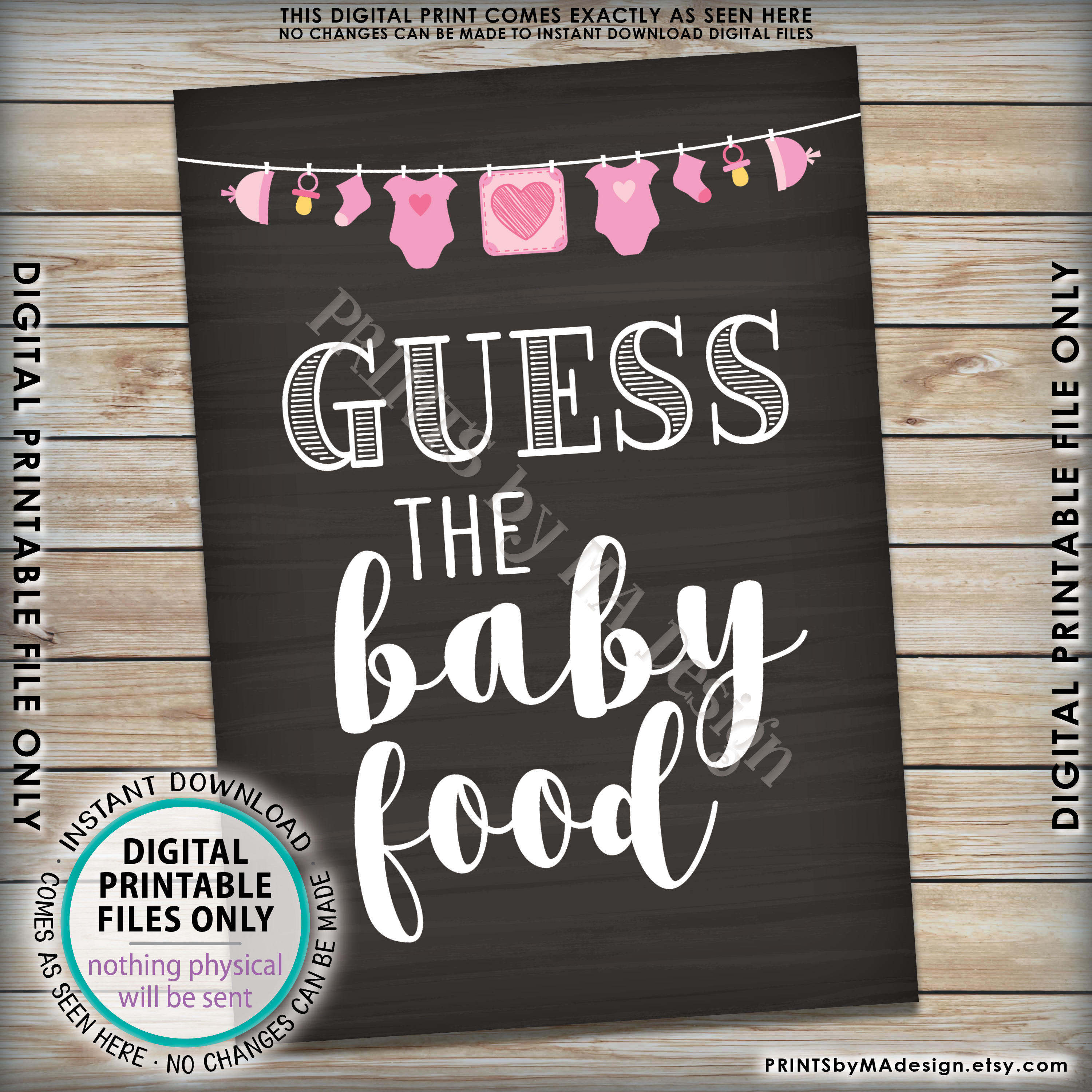 Guess the baby food printable template sales