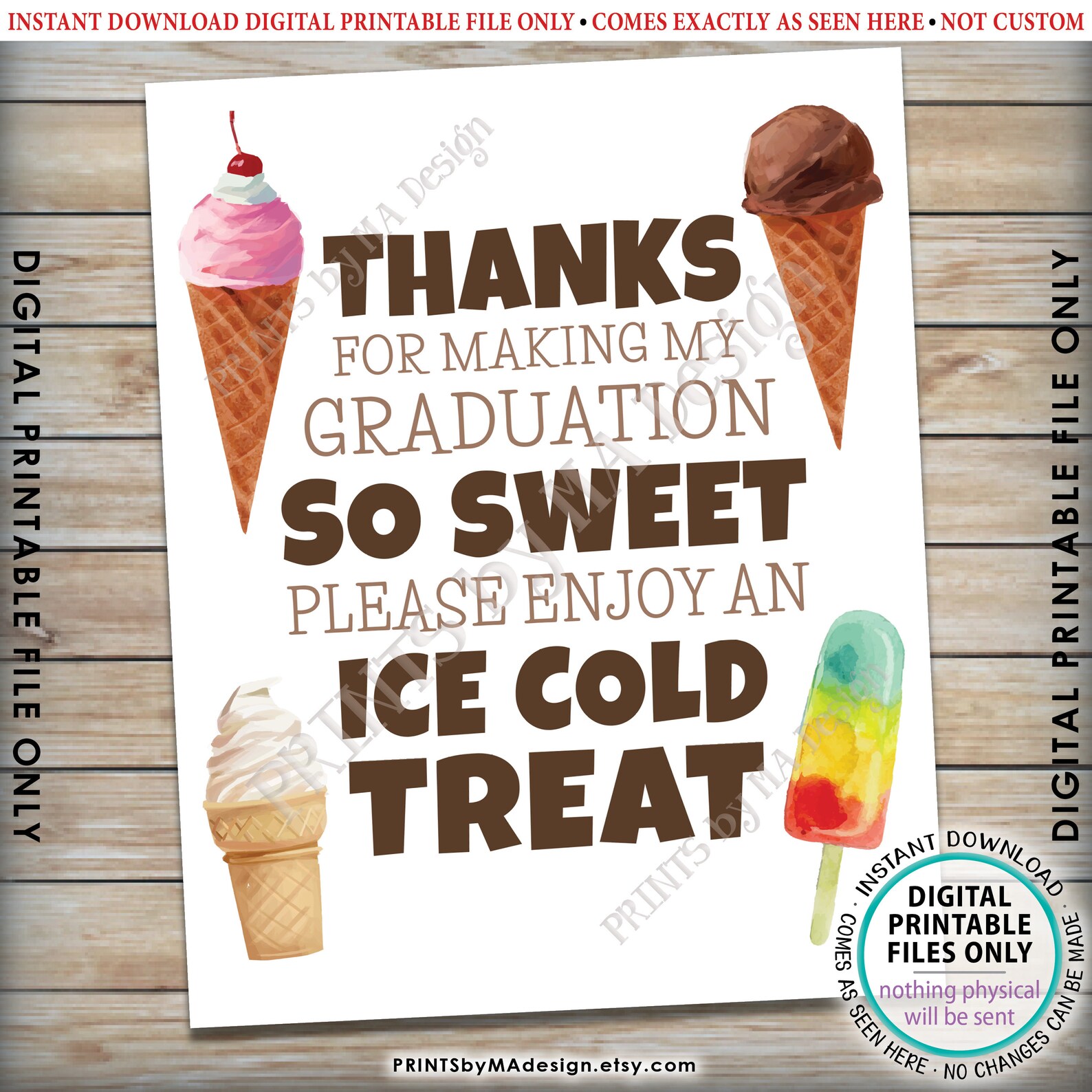 Thanks for Making My Graduation so Sweet Please Take a Treat - Etsy