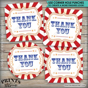 Thank You Tags, Carnival Themed Party, Circus Themed, Carnival Birthday ...