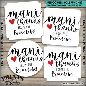 Mani Thanks Nail Polish Favor, From the Bride-to-be Mani Pedi Thank You ...