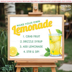 Make Your Own Lemonade Sign, DIY Drink, Graduation Party, Birthday ...