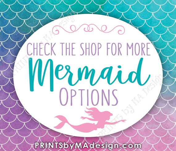 mermaid party様　確認用 Mermaid Party Sign, Welcome Mermaids and Pirates Sign, Mermaid