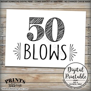 50th Birthday Signs, 50 Sucks 50 Blows 50 Can Kiss It, 50th Candy Bar ...