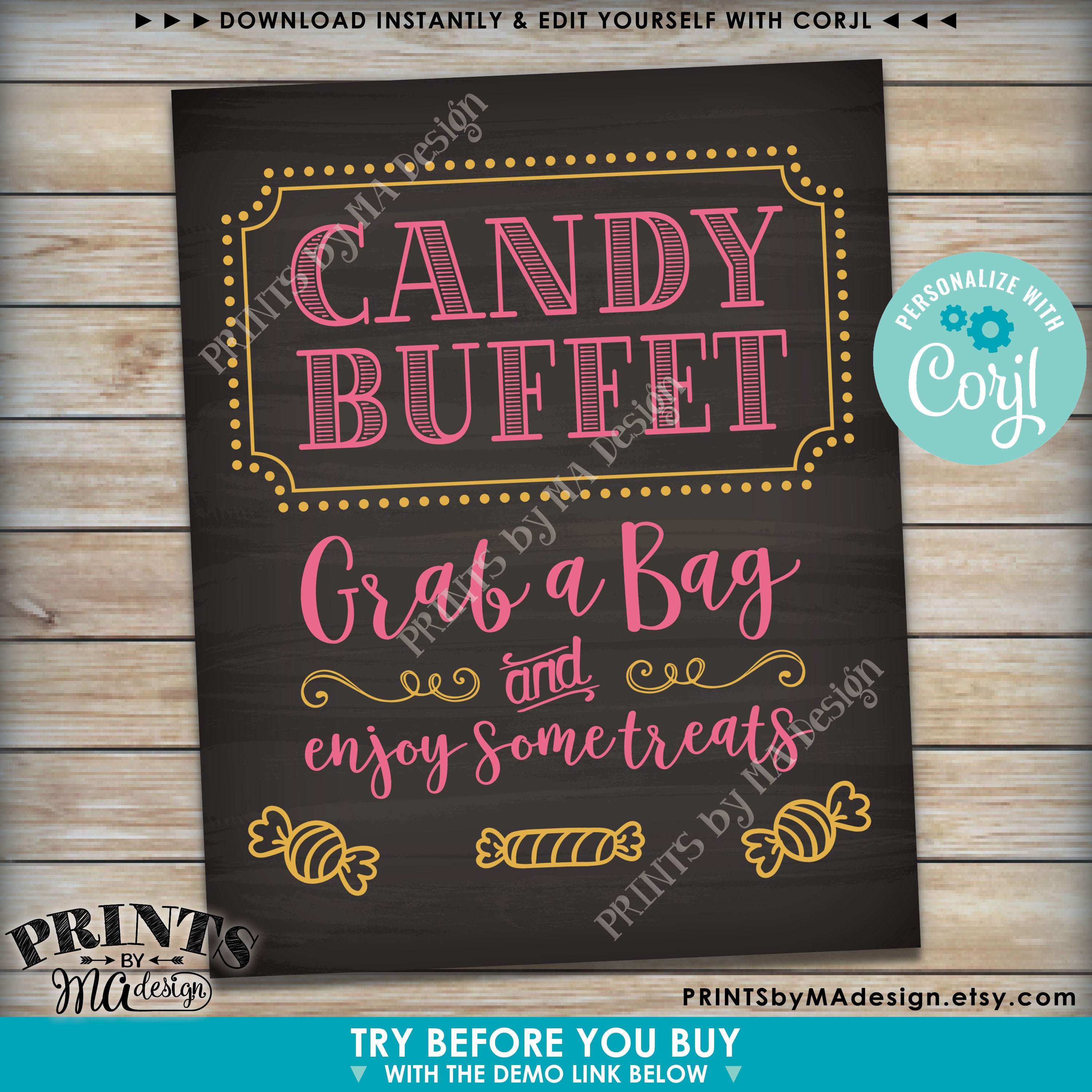 Candy Buffet Signs Printable Free Printable World Holiday