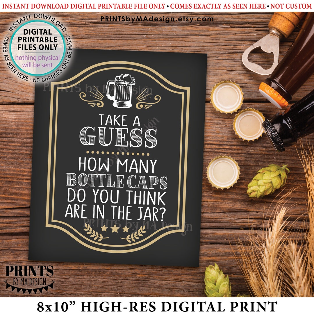 Guessing Game, Guess the Number of Bottle Caps, Guess How Many Guessing