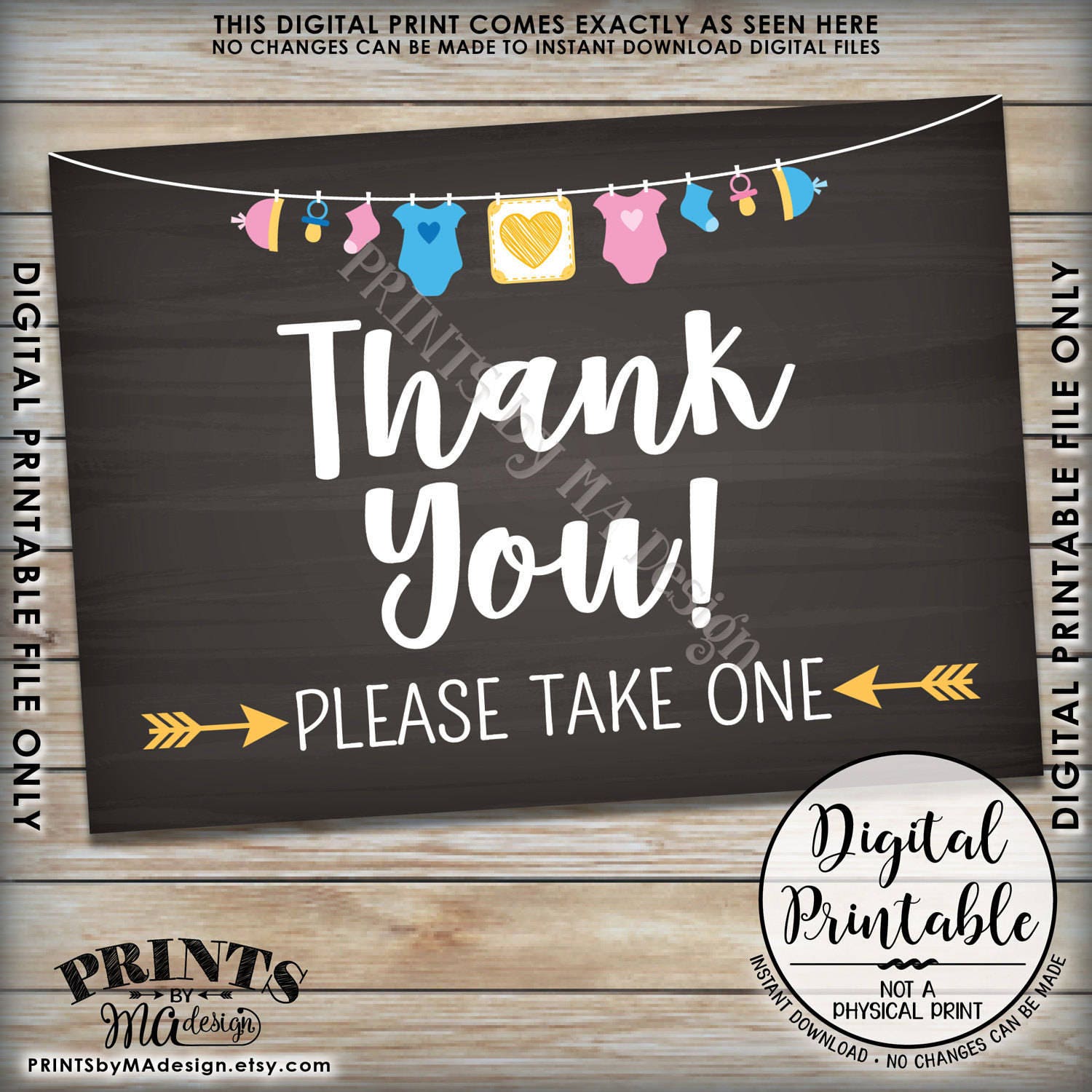 thank-you-sign-baby-shower-favors-sign-thank-you-please-take-one-sign-baby-shower-decor-5x7