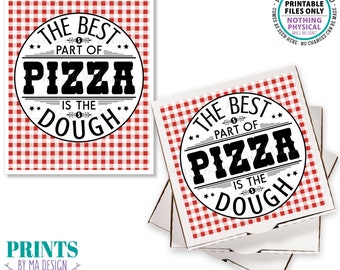 Pizza Box Graduation Gift, The Best Part of Pizza is the Dough, Monetary Present, Grad Gift Idea, PRINTABLE 8.5x11" Digital File <ID>