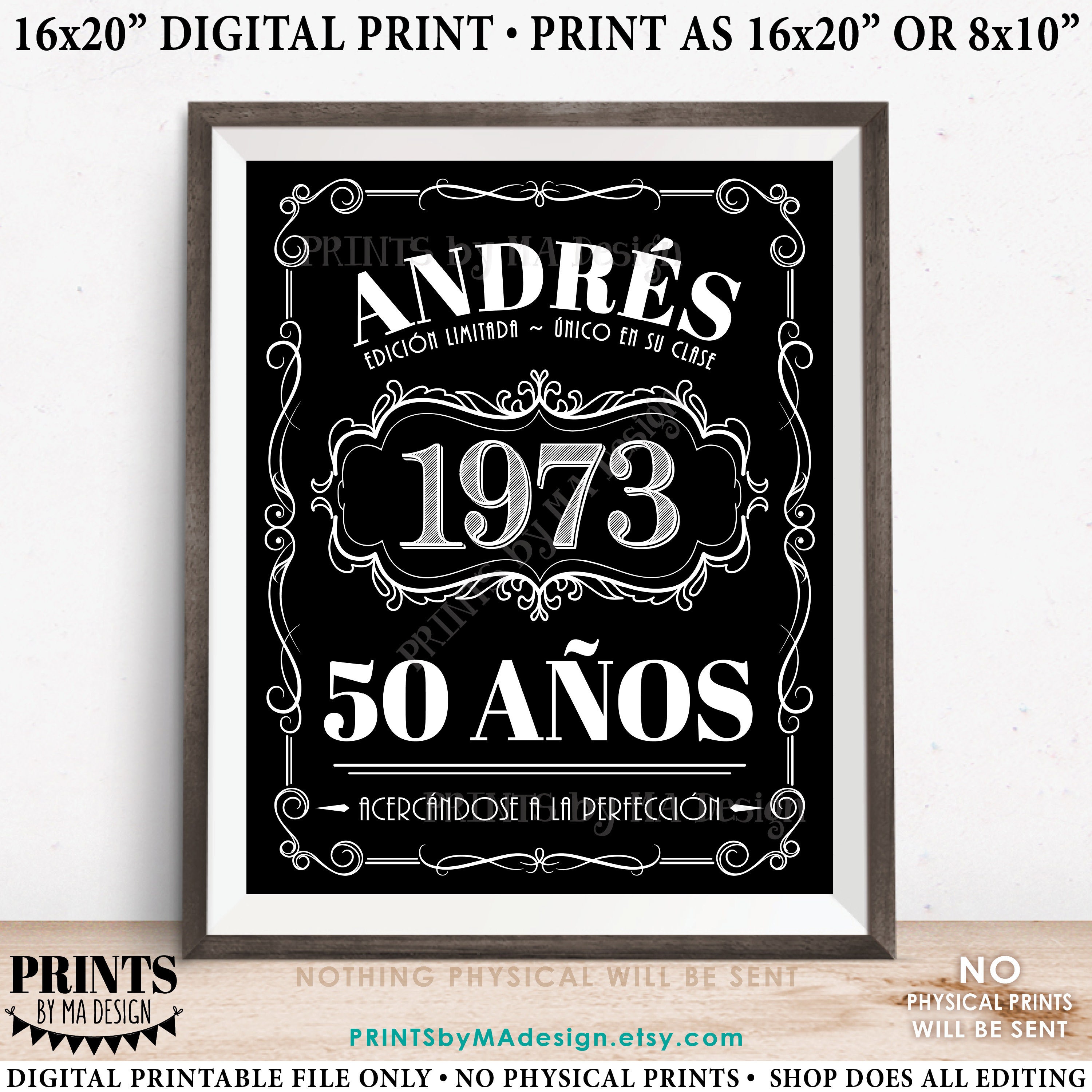 Añómetro 50 Años Cumpleaños de 50, Regalo Vintage Divertido de Cumpleaños  de 50 Años, 50th Birthday in Spanish Greeting Card for Sale by InkItStudio