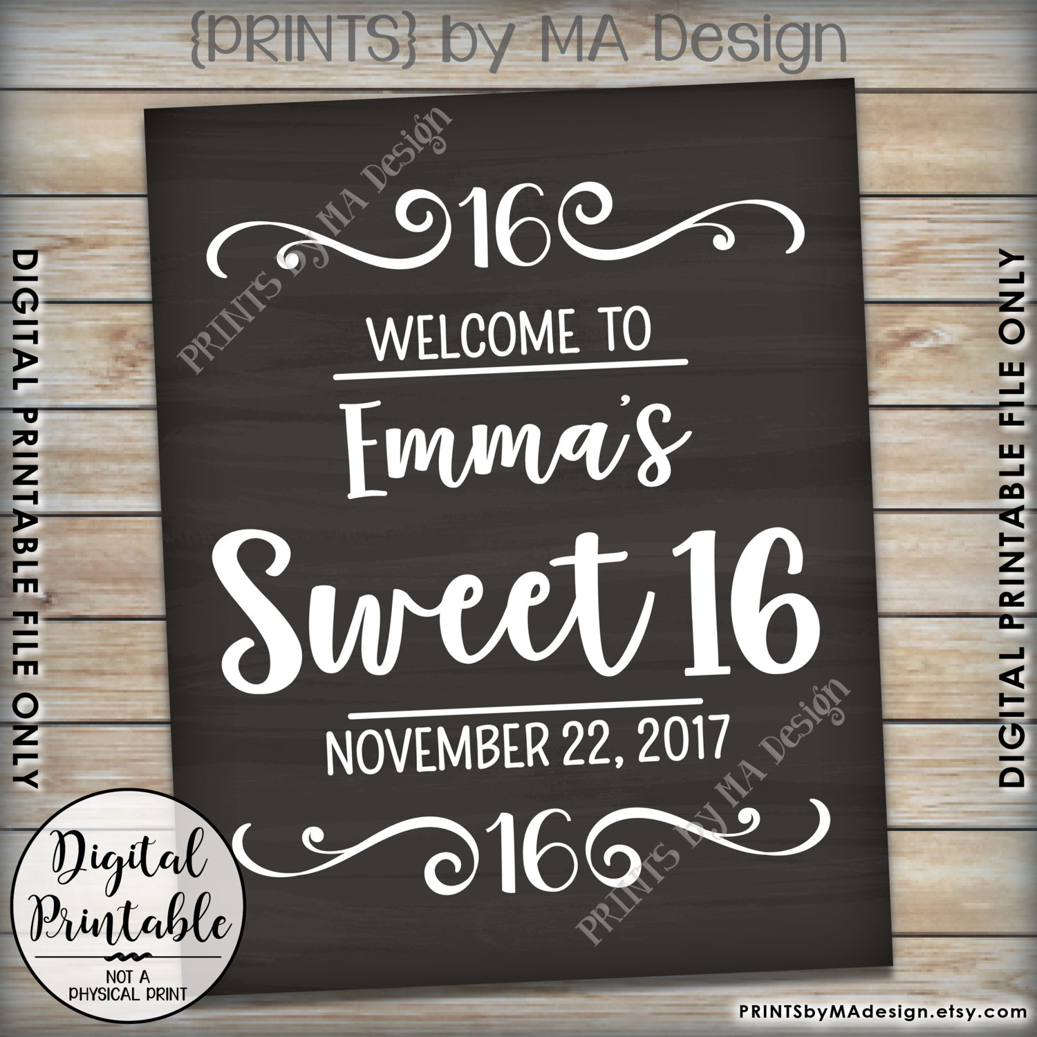 16 Welcome Sign Custom 16th Birthday Welcome Sign Sweet 16 Sign Sweet 