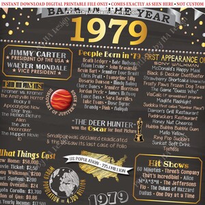 1979 Flashback Poster, Flashback to 1979 USA History Back in 1979 ...