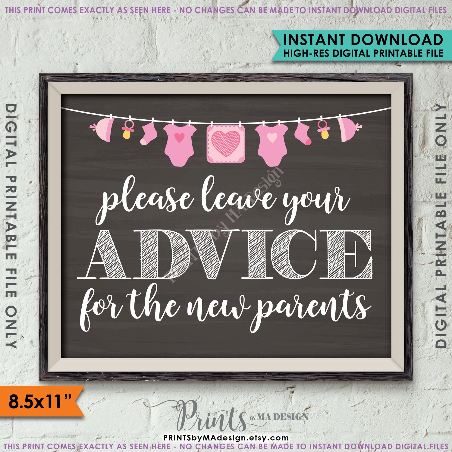 Baby Shower Printable Signs Advice For Mommy To Be Sign