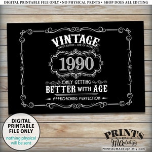 Vintage Birthday Sign, Better With Age Party Decorations, Liquor Themed ...