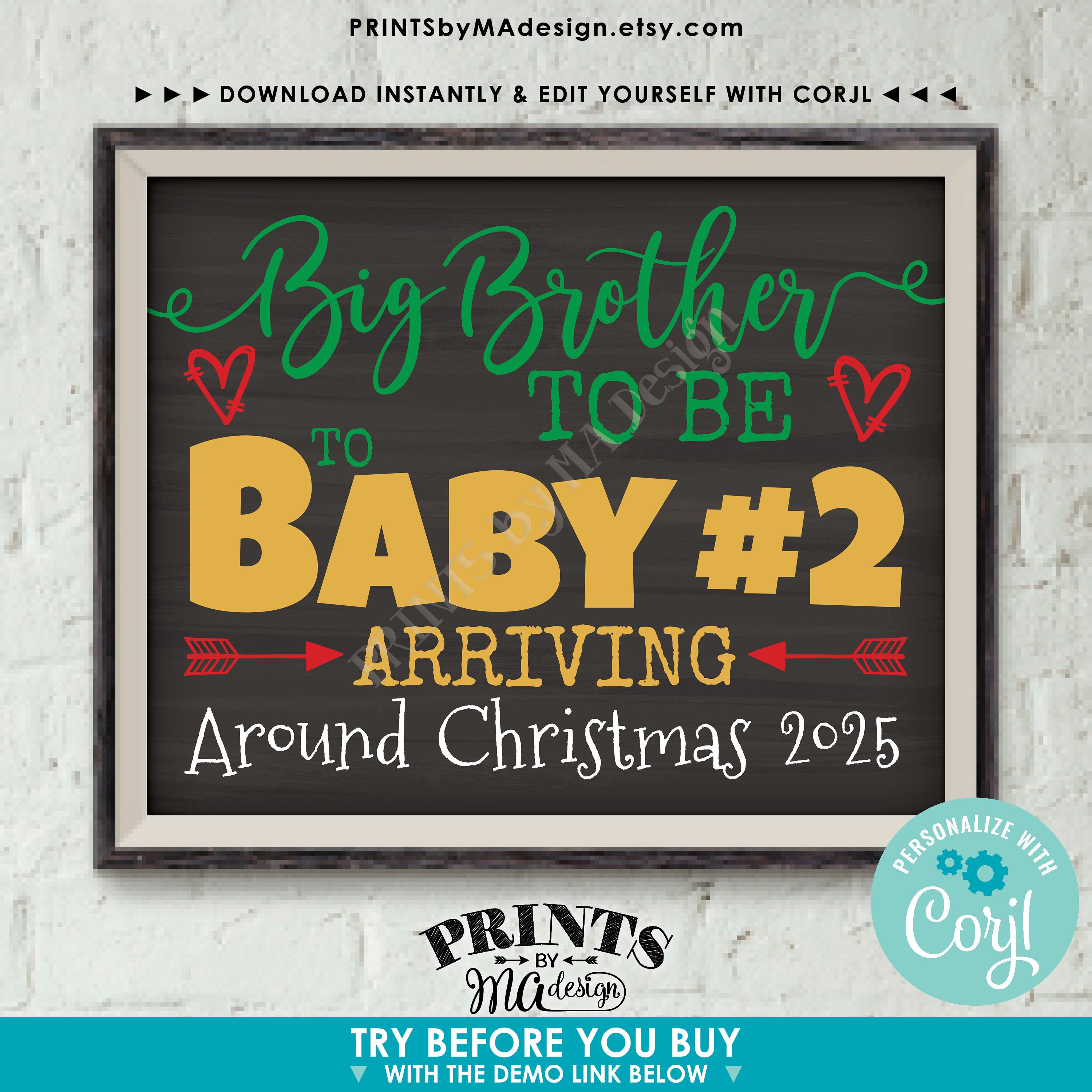 Handmade Wooden New Baby Countdown Plaque - 'Until I Become A Big Brother' - Blue Star Shape 15cm