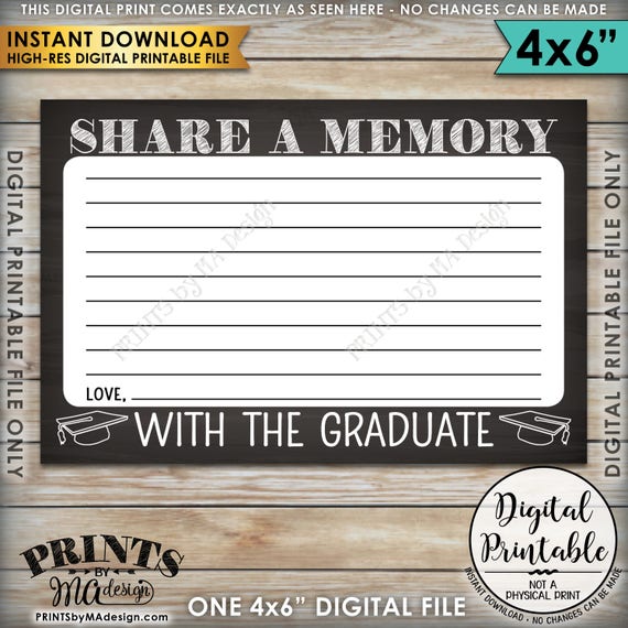 Share a Memory With the Grad, Graduation Party, Share Memories 