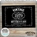 Vintage Birthday Sign, Better With Age Party Decorations, Liquor Themed ...