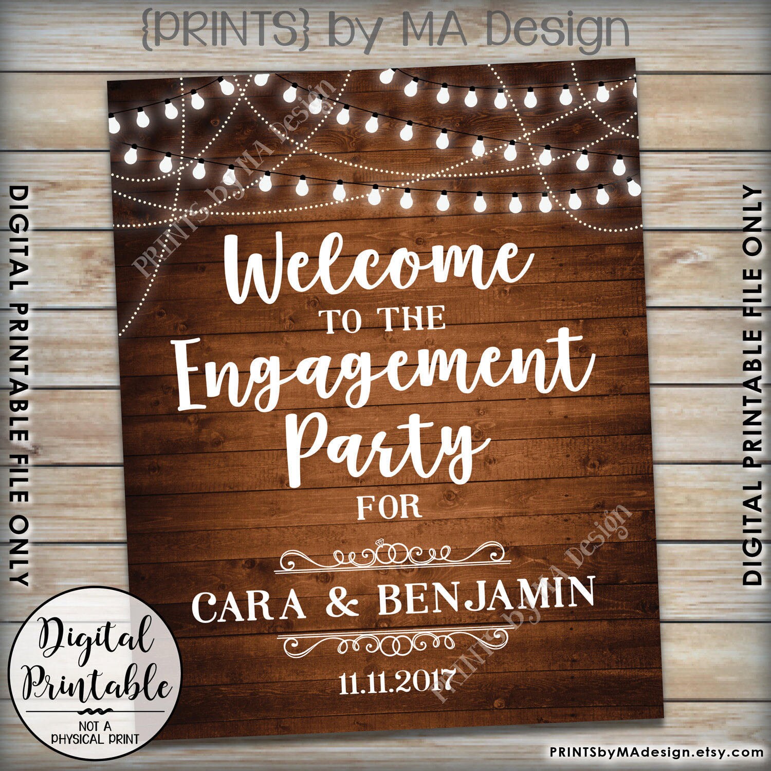 Engagement Party Decoration, Welcome to the Engagement Party Sign, We