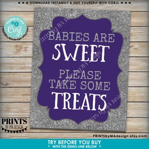 Editable Silver Glitter Design, Custom Text, Any Background Color, One PRINTABLE 8x10 Portrait Sign/Card Edit Yourself w/Corjl image 4