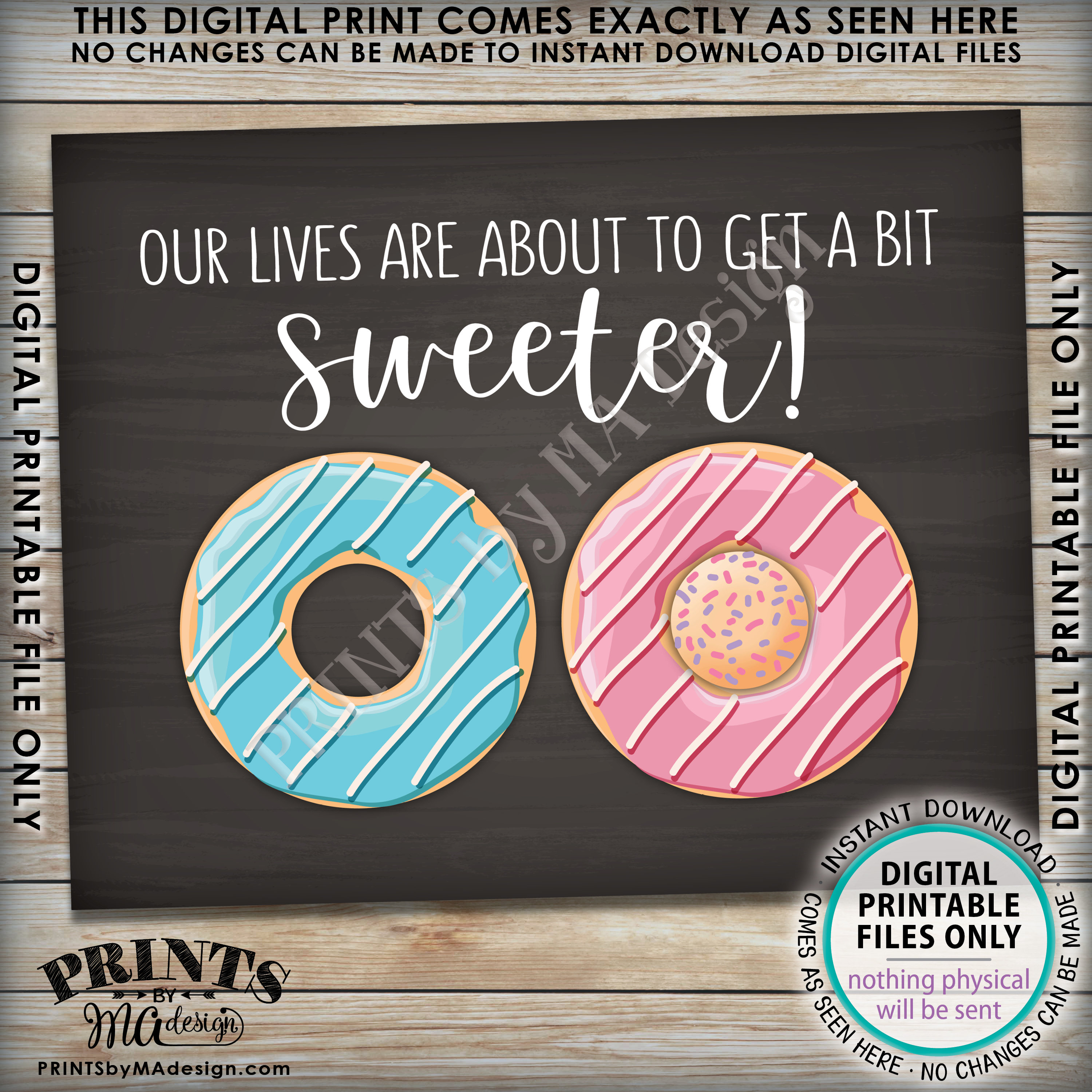 Donut Pregnancy Announcement Our Lives are About to Get Etsy