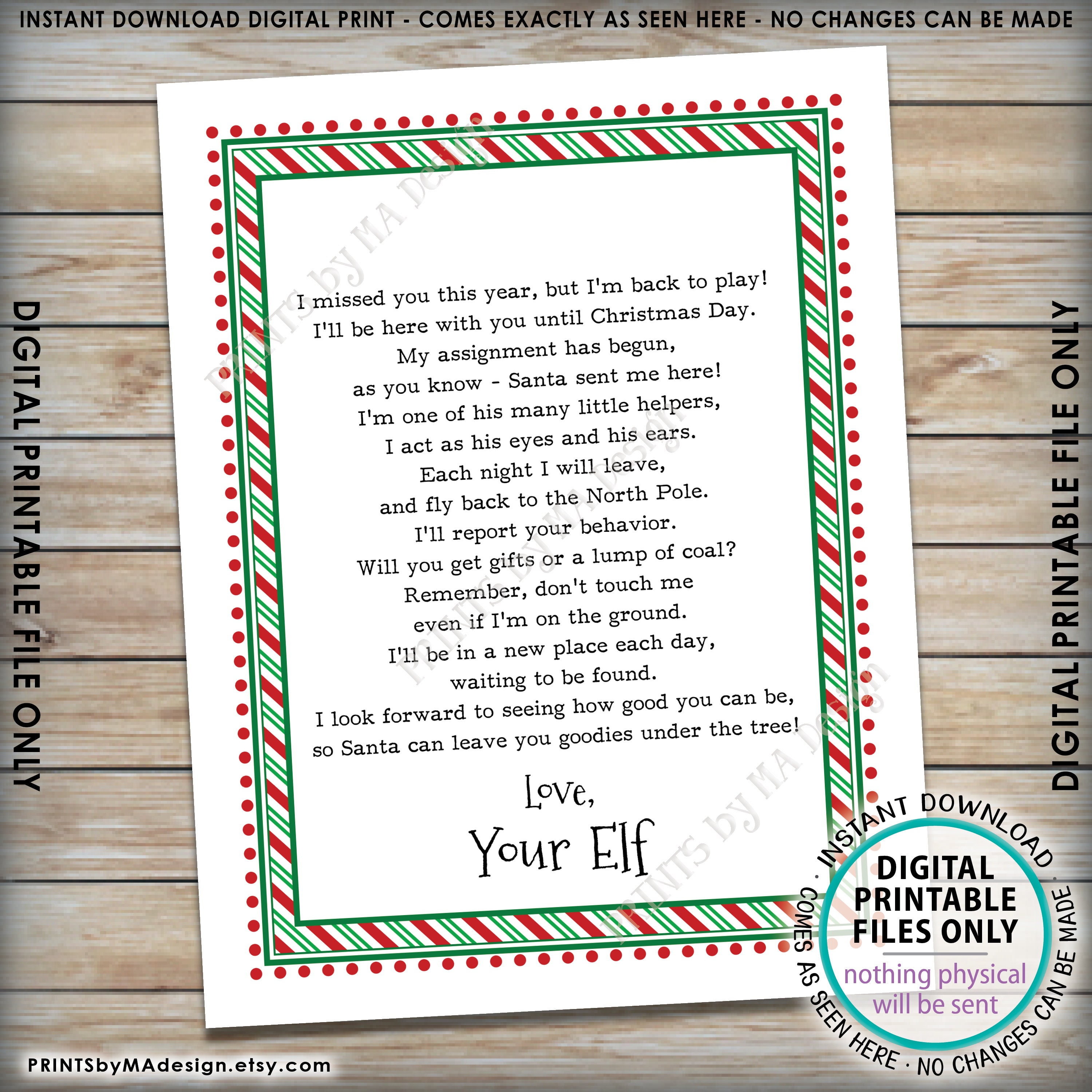 Welcome Back Letter to Kids from their Christmas Elf, The Elf has ...