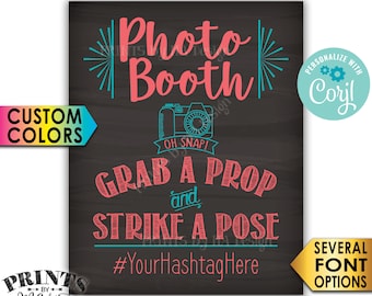 Photobooth Sign, Share on Social Media, Wedding Photo Booth Sign, PRINTABLE 8x10/16x20” Chalkboard Style Sign <Edit Yourself with Corjl>