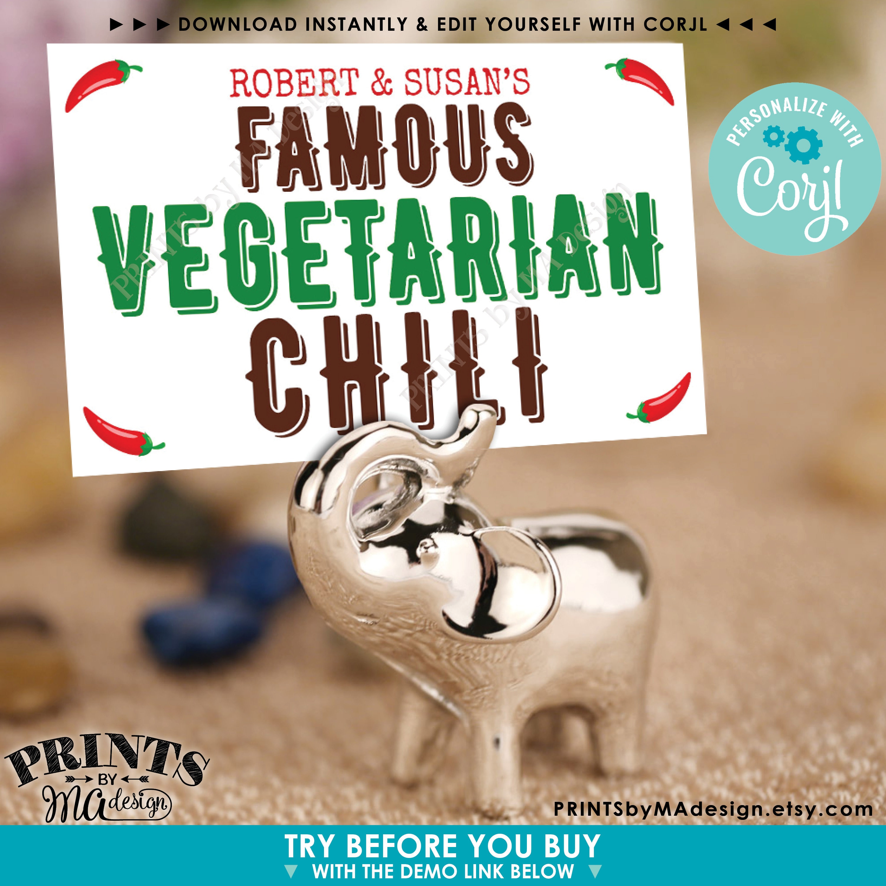 Editable Chili Labels, Cookoff Ballots, Food Labels, One PRINTABLE 8 ...