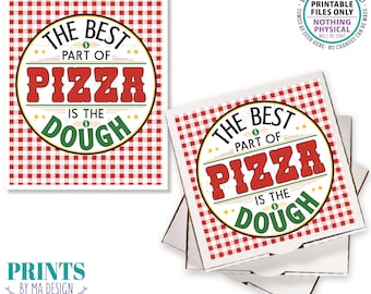 Pizza Box Graduation Gift, The Best Part of Pizza is the Dough, Grad Gift Idea, Monetary Present, PRINTABLE 8.5x11" Digital File <ID>