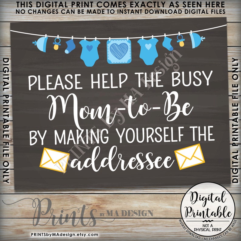 Address an Envelope Baby Shower Help the Mom-to-be Address Envelope, It ...