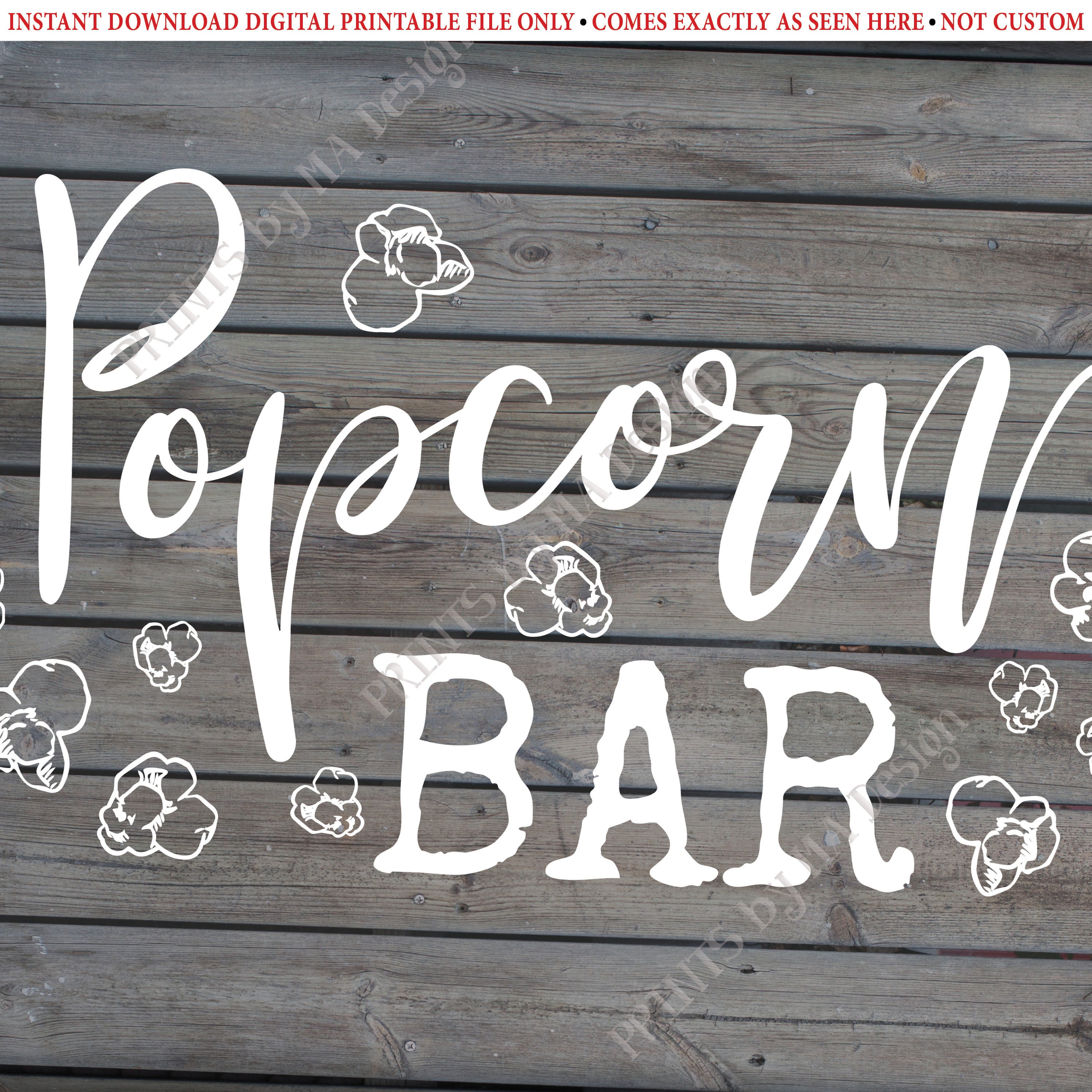Popcorn Sign Printable