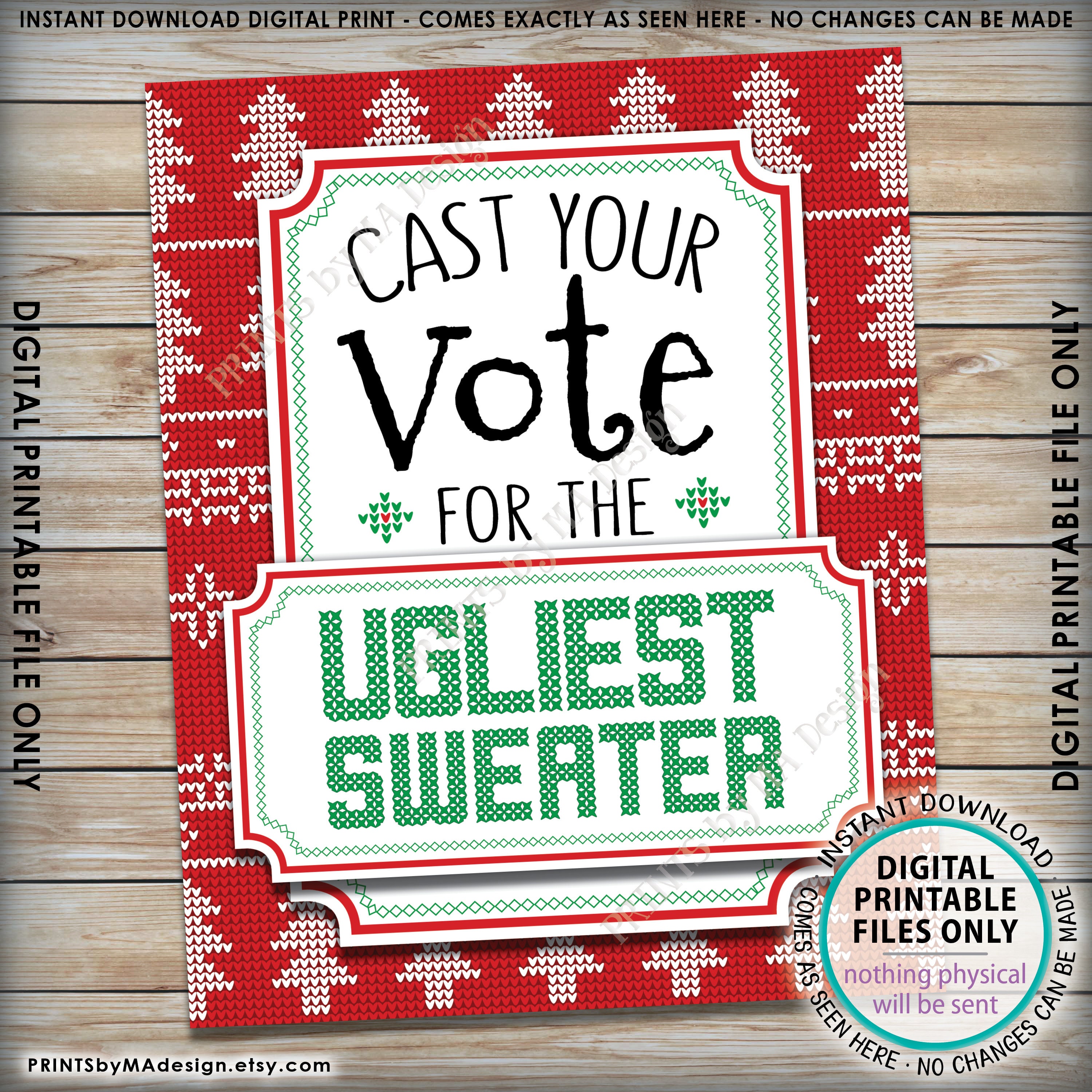 ugly-sweater-party-voting-sign-and-ballots-vote-for-the-ugliest