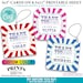 Carnival Birthday Thank You Tags, Carnival Themed Party, Circus, Custom ...