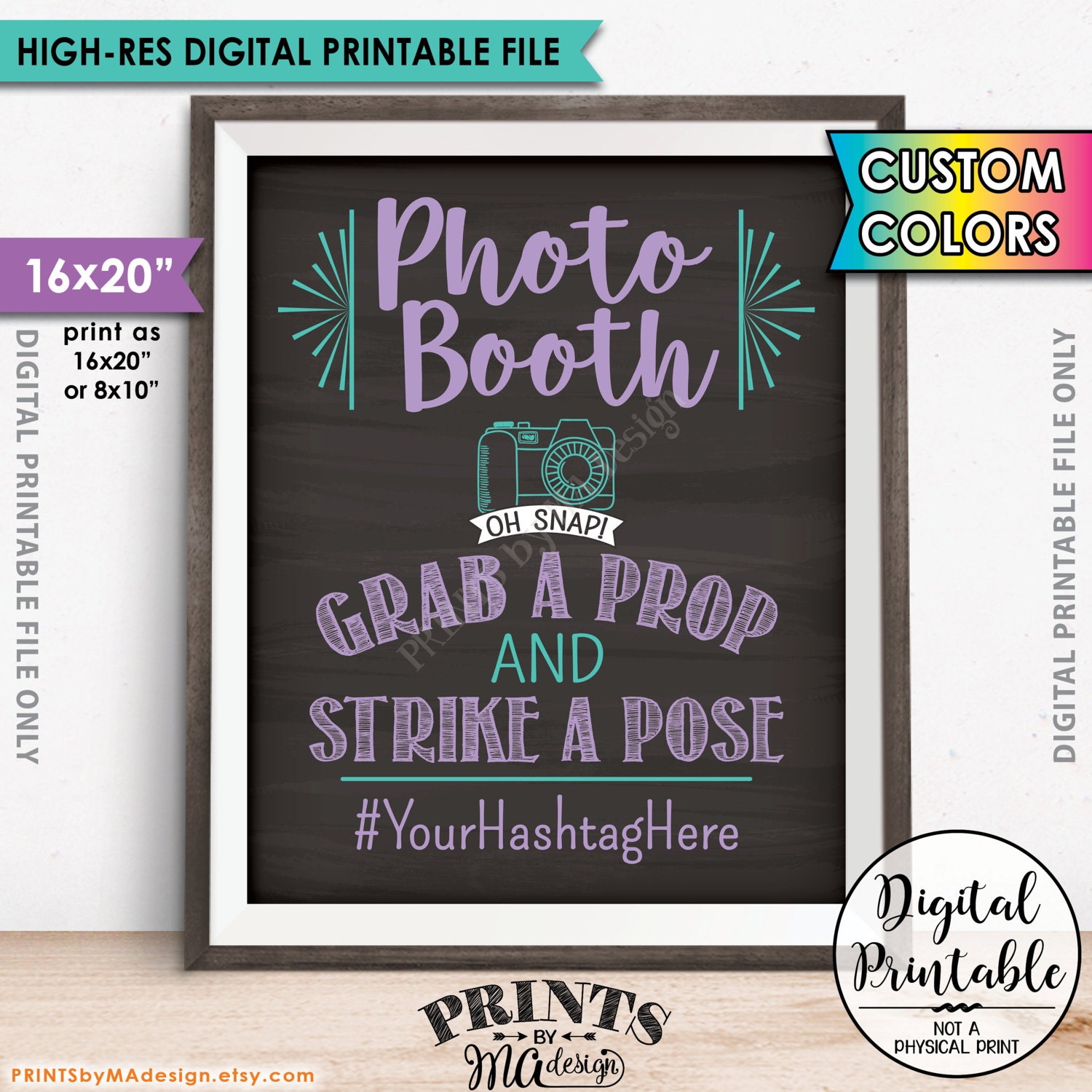 Photobooth Sign, Photo Booth Wedding Sign, Selfie Station Sign, Share ...