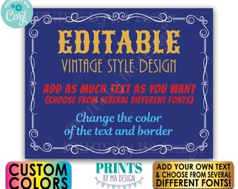 Custom Vintage Style Sign with a Color Background, Better with Age Liquor Themed Party, One PRINTABLE 16x20” Sign <Edit Yourself w/Corjl>