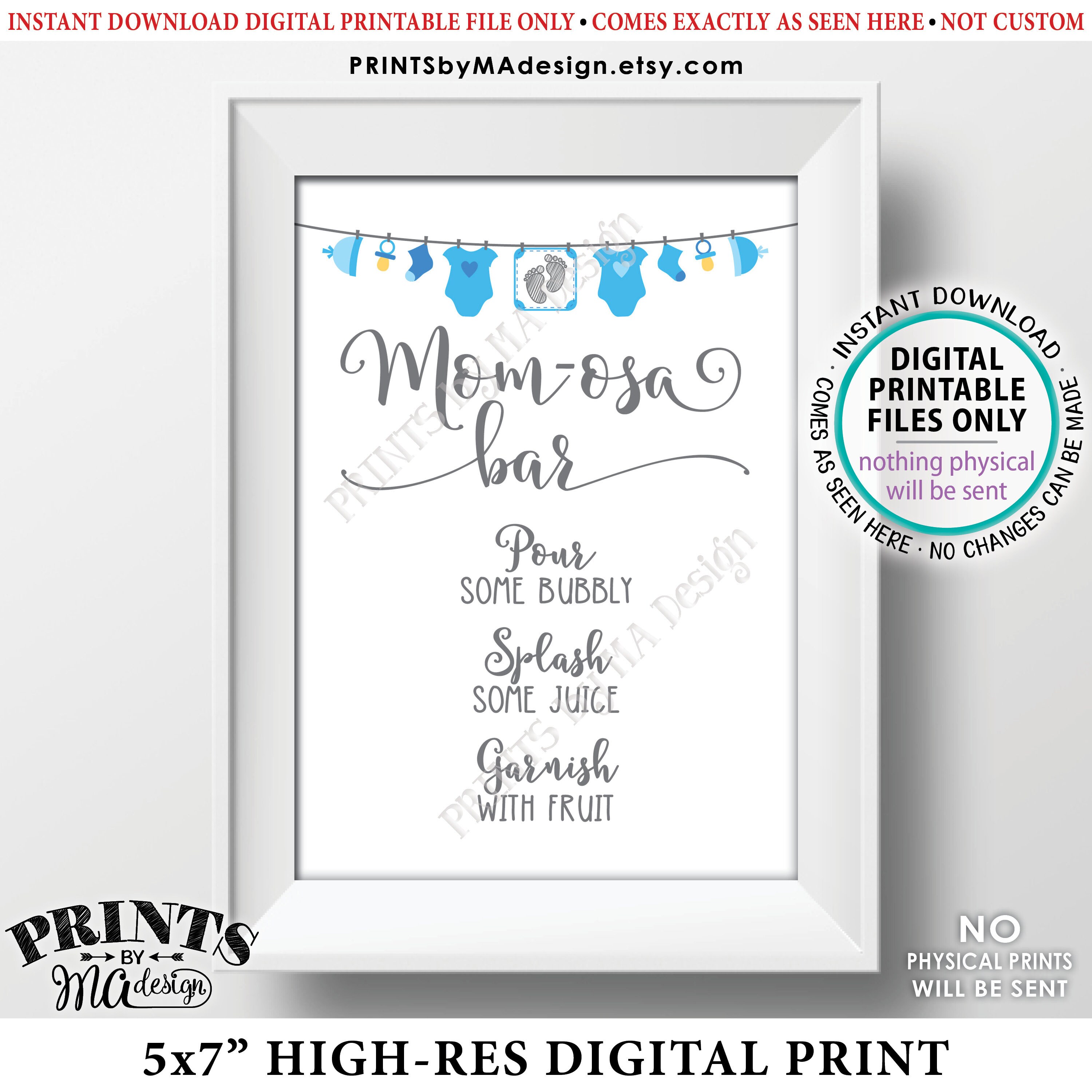 Mom Osa Bar Sign Baby Shower Mimosa Drinks Sign Momosa Bar Mom Osa Bar Sign Baby Shower Mimosa Drinks Sign Momosa Bar