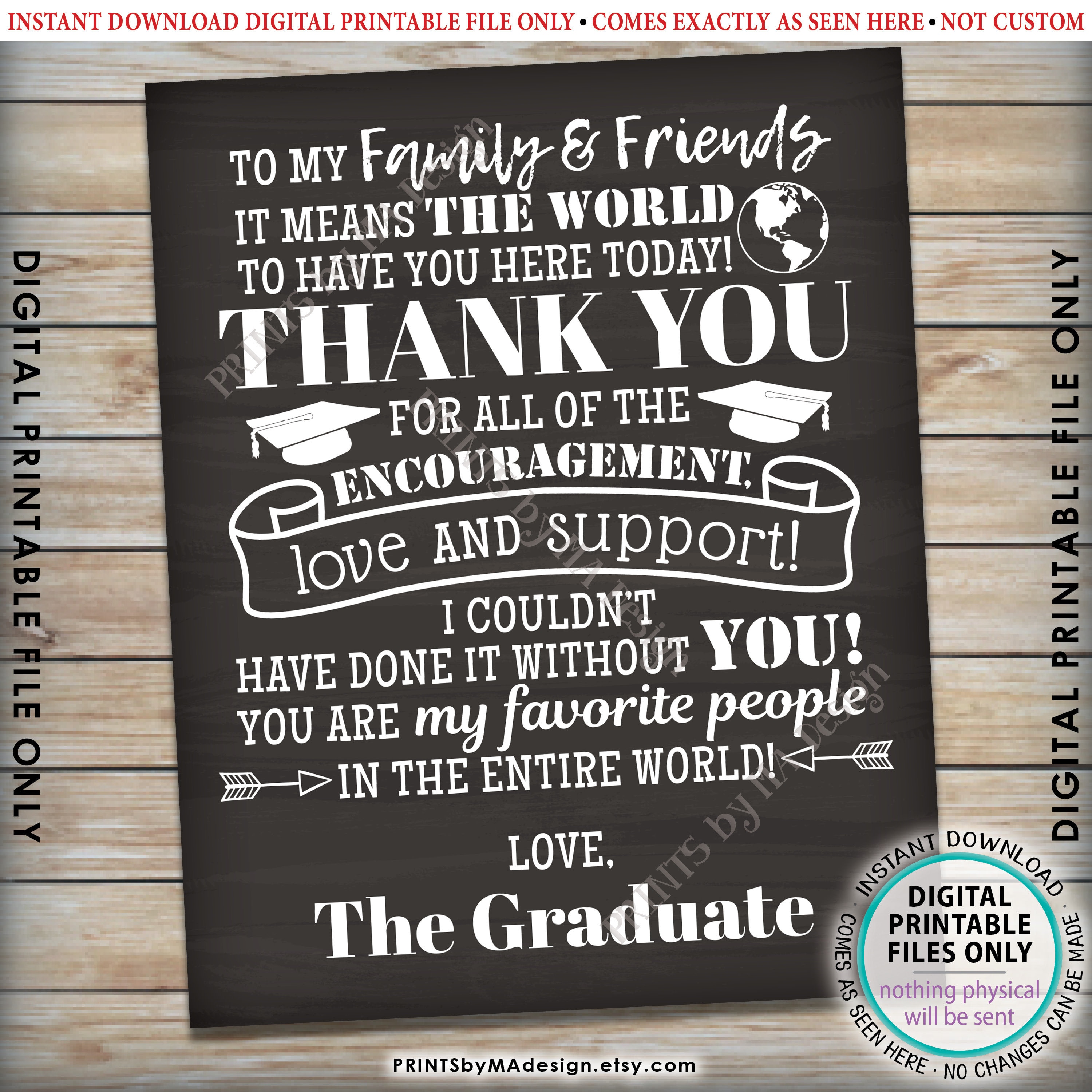 Grad Party Thank You Note Template Grad Party Thank You Note Template