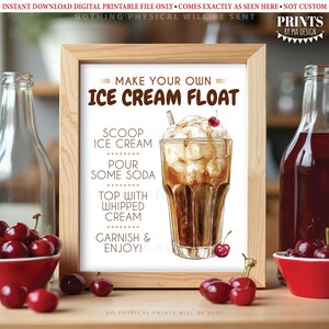 Ice Cream Float Sign, Make Your Own Float, Build a Float, Soda Pop ...