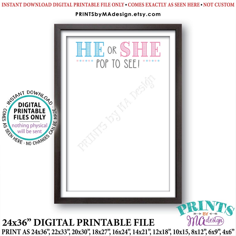 Gender Reveal Balloon Dart Board He or She Pop to See Etsy Canada