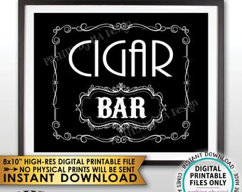 Cigar Bar Sign, Cigar Bar Decor, Wedding Cigars, Whiskey Themed Better with Age Vintage, Black and White PRINTABLE 8x10” Cigar Sign <ID>