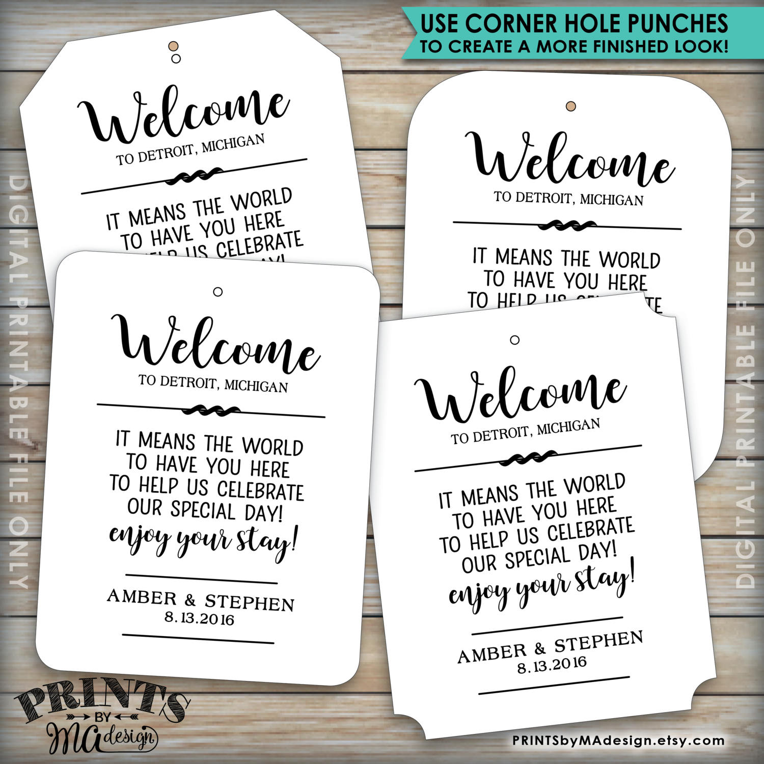 wedding bag tags