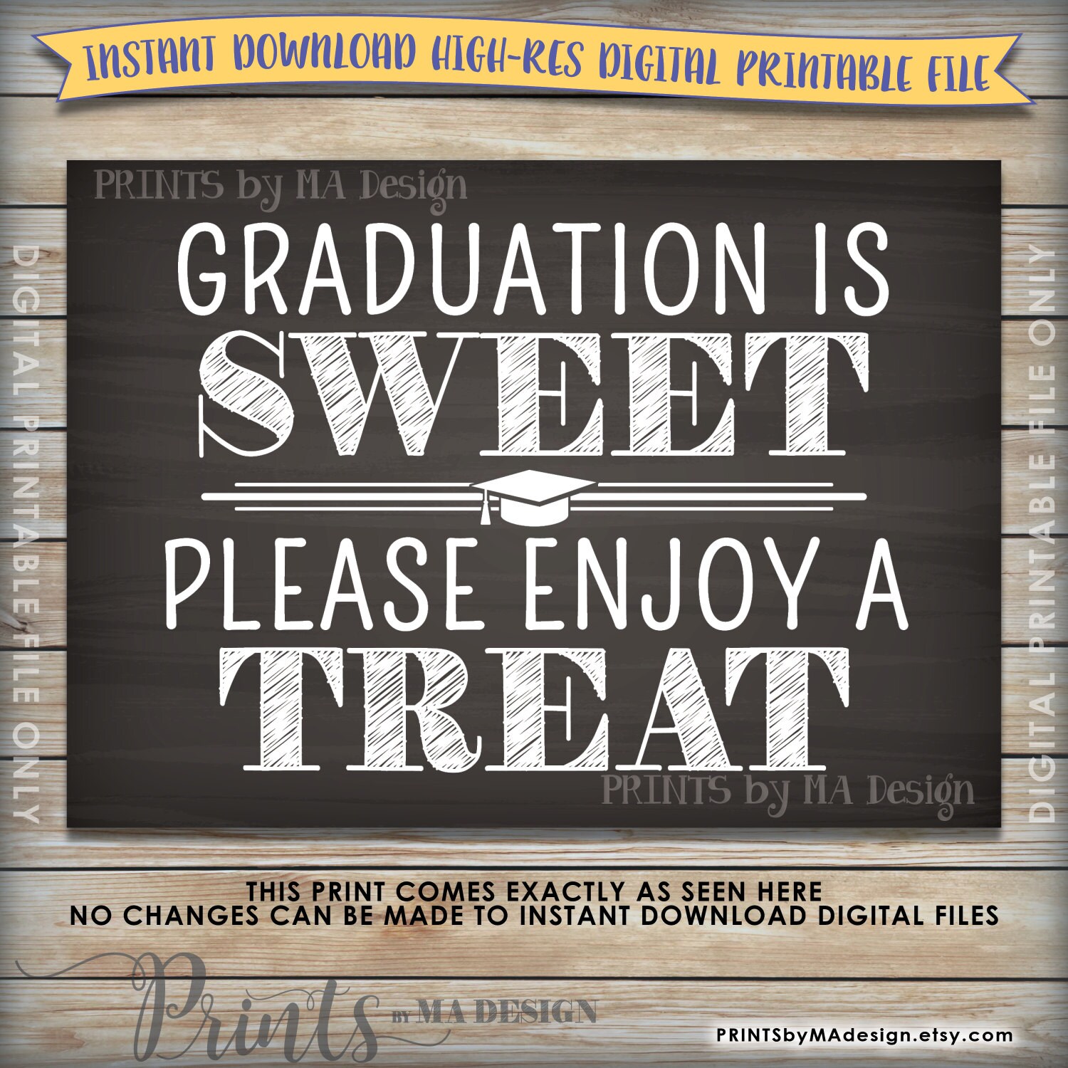 Graduation Is Sweet Please Enjoy A Treat Sweet Treat Graduation Party Sign Cupcake Candy