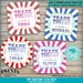 Carnival Birthday Thank You Tags, Carnival Themed Party, Circus, Custom ...