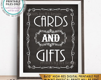 Cards & Gifts Sign, Cards and Gifts Whiskey Birthday, Better with Age Vintage Whisky Decor, Chalkboard Style PRINTABLE 8x10” Gifts Sign <ID>