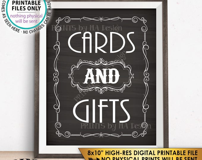 Cards & Gifts Sign, Cards and Gifts Whiskey Birthday, Better with Age Vintage Whisky Decor, Chalkboard Style PRINTABLE 8x10” Gifts Sign <ID>